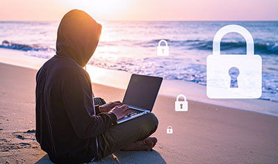 Unsecured Wi-Fi risks in remote work settings.