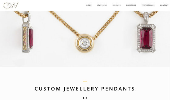 GDW Jewellery photography and web design Auckland