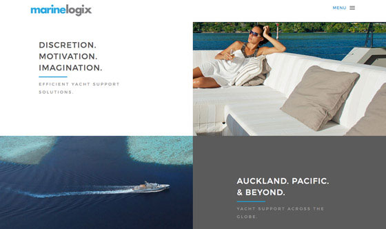 Marinelogix superyacht support Auckland tourism web design