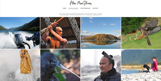 NZ Tourism Photography website photo gallery